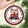 You're On My List - Couple Personalized Custom Ornament - Ceramic Round Shaped - Christmas Gift For Husband Wife, Anniversary