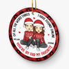 You're On My List - Couple Personalized Custom Ornament - Ceramic Round Shaped - Christmas Gift For Husband Wife, Anniversary