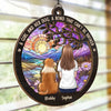 Paw Prints On My Heart - Memorial Personalized Window Hanging Suncatcher - Sympathy Gift For Pet Owners, Pet Lovers