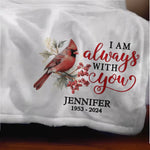 Custom Name Memorial Cardinal Gifts - Personalized Blanket