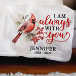 Custom Name Memorial Cardinal Gifts - Personalized Blanket