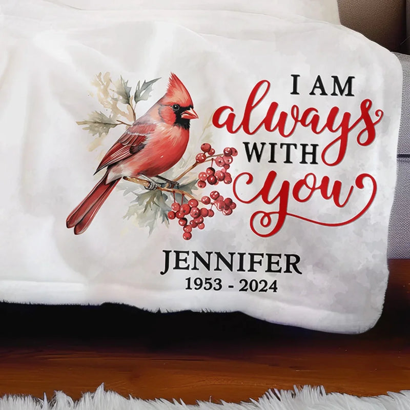Custom Name Memorial Cardinal Gifts - Personalized Blanket