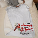 Custom Name Memorial Cardinal Gifts - Personalized Blanket