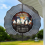 Custom Name Haunted House Halloween Family Decor - Personalized Wind Spinner