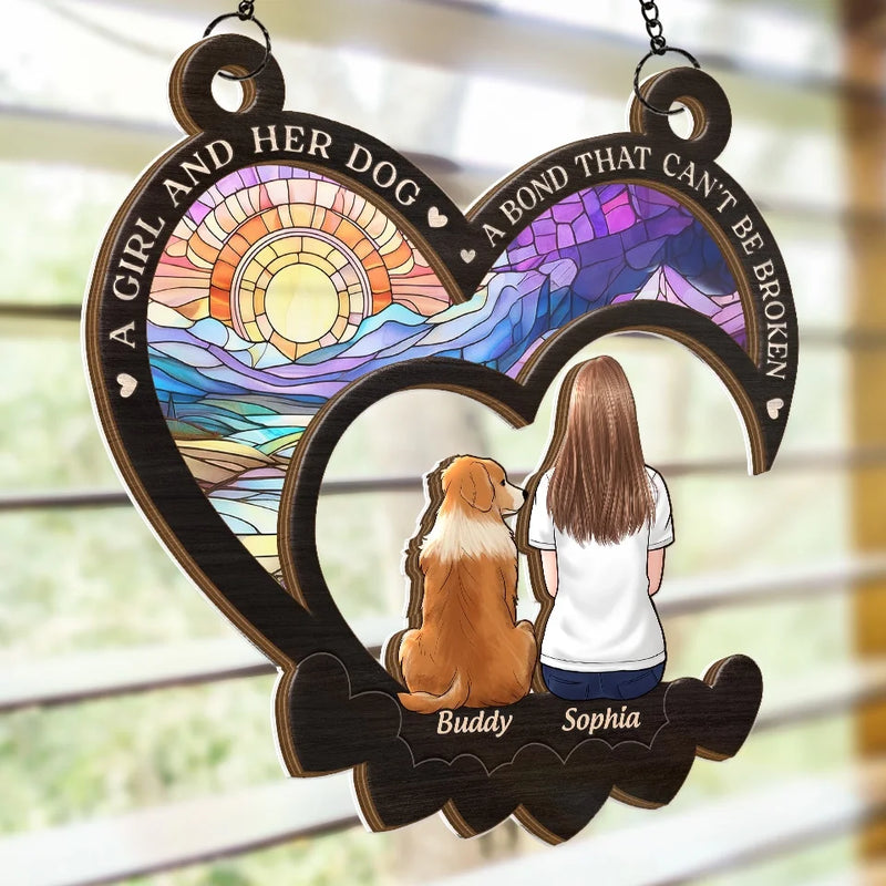 Much Loved Never Forgotten - Memorial Personalized Window Hanging Suncatcher - Sympathy Gift For Pet Owners, Pet Lovers