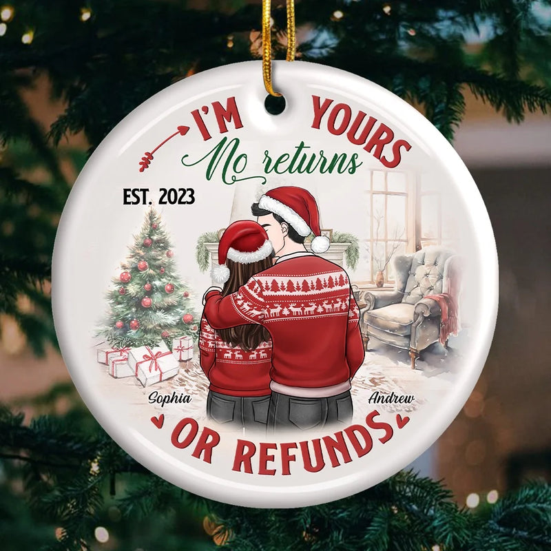 You Make Each Day Seem Like Christmas
 - Couple Personalized Custom Ornament - Ceramic Round Shaped - Christmas Gift For Husband Wife, Anniversary