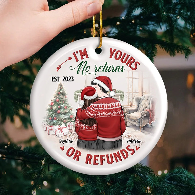 You Make Each Day Seem Like Christmas
 - Couple Personalized Custom Ornament - Ceramic Round Shaped - Christmas Gift For Husband Wife, Anniversary