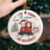 You Are The Sweetness In My Christmas Holiday - Couple Personalized Custom Ornament - Ceramic Round Shaped - Christmas Gift For Husband Wife, Anniversary