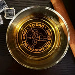 Custom Name Funny Dad Gifts - Personalized Engraving Whiskey Glass