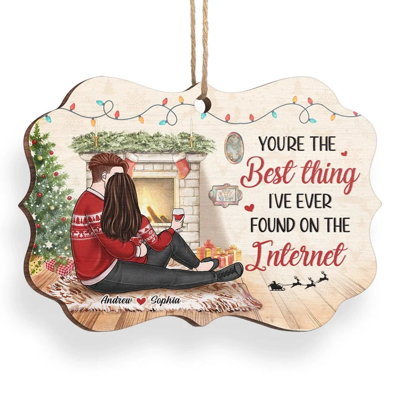 This Gift Captures The Spirit Of Togetherness And Love - Couple Personalized Custom Ornament - Wood Benelux Shaped - Christmas Gift For Husband Wife, Anniversary