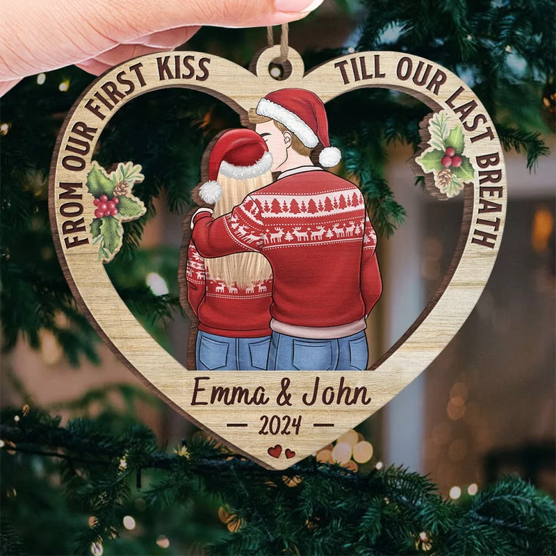 God Blessed The Broken Road, That Led Me Straight To You - Couple Personalized Custom Ornament - Wood Custom Shaped - Christmas Gift For Husband Wife, Anniversary