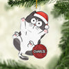 Deck The Halls With Paws And Whiskers - Cat Personalized Custom Ornament - Acrylic Custom Shaped - Christmas Gift For Pet Owners, Pet Lovers