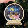 Friends Make Everything Easier - Bestie Personalized Custom Ornament - Acrylic Custom Shaped - Christmas Gift For Best Friends, BFF, Sisters