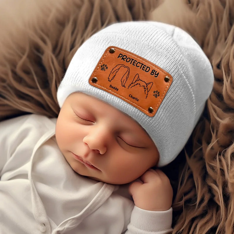 Time Spent With Dogs Is Never Wasted - Dog & Cat Personalized Custom Baby Beanie Hat - Gift For Pet Owners, Pet Lovers