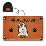 Custom Name Protected By Dogs Gifts for Dog Lovers - Personalized Beanie Hat