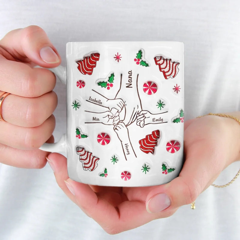 Little Things Create Big Memories With Family - Family Personalized Custom 3D Inflated Effect Printed Mug - Christmas Gift For Gift For Mom, Grandma
