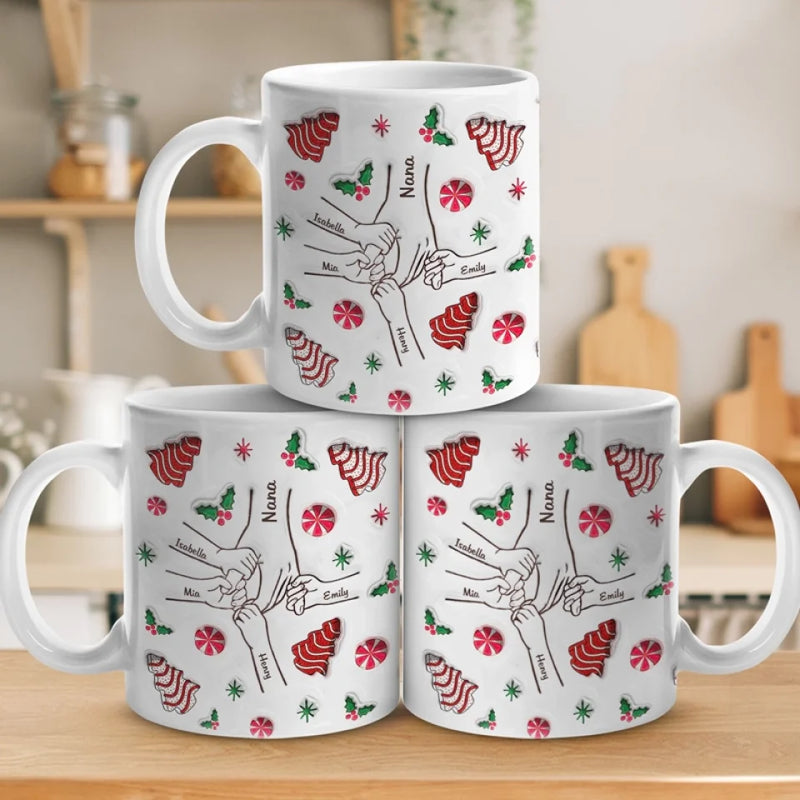 Little Things Create Big Memories With Family - Family Personalized Custom 3D Inflated Effect Printed Mug - Christmas Gift For Gift For Mom, Grandma