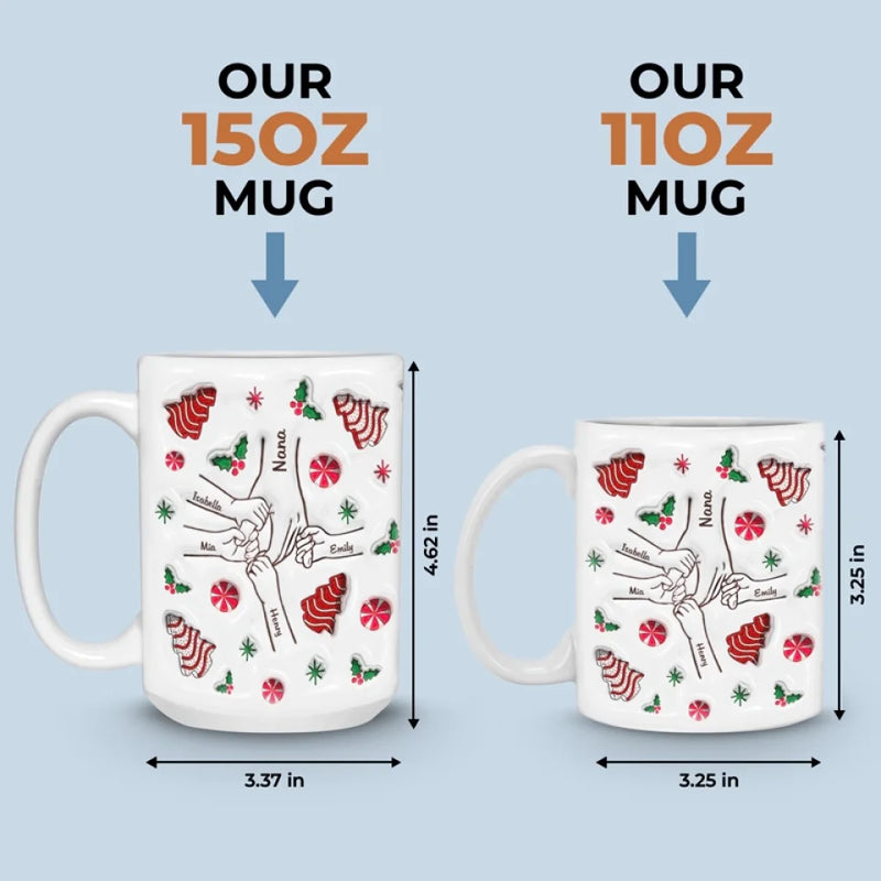 Little Things Create Big Memories With Family - Family Personalized Custom 3D Inflated Effect Printed Mug - Christmas Gift For Gift For Mom, Grandma