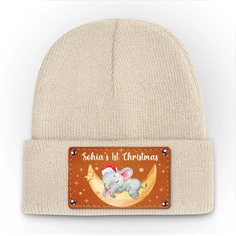 Our Baby’s First Christmas Is Sweeter Than Candy Canes - Family Personalized Custom Baby Beanie Hat - Christmas Gift For Baby Kids, Newborn Baby