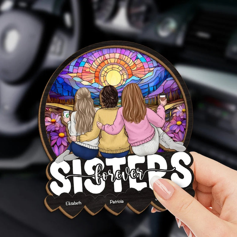 All The Jingle Ladies - Bestie Personalized Custom Car Visor Clip - Christmas Gift For Best Friends, BFF, Sisters
