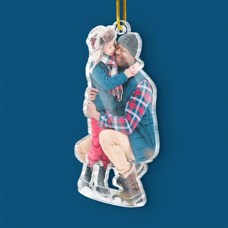 Custom Photo Perfect For Hanging On The Tree And Cherishing Memories Together - Family Personalized Custom Ornament - Acrylic Custom Shaped - Christmas Gift For Dad