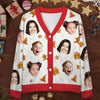 Custom Photo Christmas Is A Time For Families - Family Personalized Custom Ugly Christmas Cardigan - Christmas Gift For Family Members