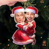 Custom Photo Tis The Season To Be Merry - Couple Personalized Custom Ornament - Acrylic Custom Shaped - Christmas Gift For Husband Wife, Anniversary