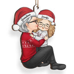 Custom Name Grandma and Granddaughter Christmas Gifts - Personalized Ornament