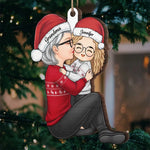 Custom Name Grandma and Granddaughter Christmas Gifts - Personalized Ornament