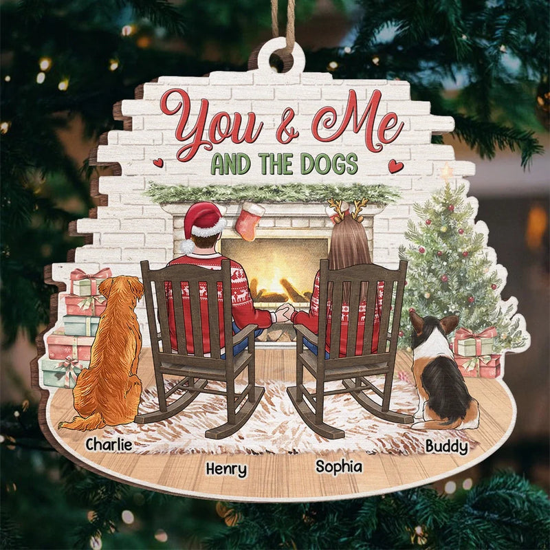 We Wish You A Furry Christmas - Couple Personalized Custom Ornament - Wood Custom Shaped - Christmas Gift For Husband Wife, Anniversary, Pet Owners, Pet Lovers