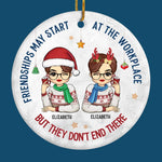Custom Name Workplace Friendship Christmas Gifts - Personalized Ceramic Ornament
