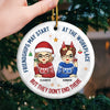 Friendships May Start At The Workplace - Coworker Personalized Custom Ornament - Ceramic Round Shaped - Christmas Gift For Coworkers, Work Friends, Colleagues