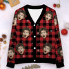 Custom Photo Season's Greetings - Family Personalized Custom Ugly Christmas Cardigan - Christmas Gift For Family Members