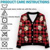 Custom Photo Season's Greetings - Family Personalized Custom Ugly Christmas Cardigan - Christmas Gift For Family Members