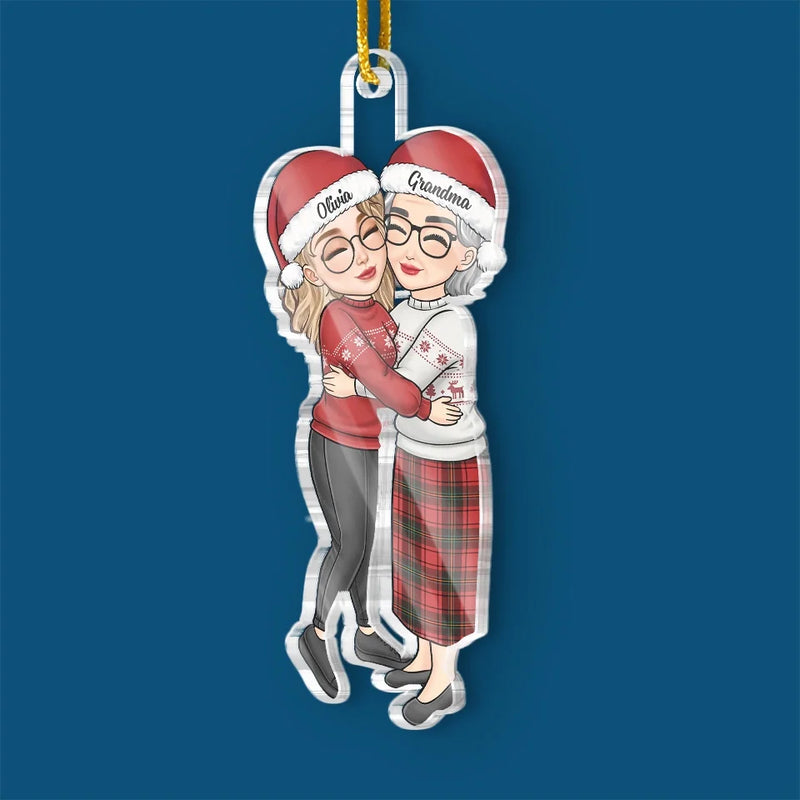 Your Hugs And Cookies Are The Best, Grandma! - Family Personalized Custom Ornament - Acrylic Custom Shaped - Christmas Gift For Grandma
