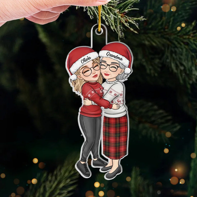 Your Hugs And Cookies Are The Best, Grandma! - Family Personalized Custom Ornament - Acrylic Custom Shaped - Christmas Gift For Grandma