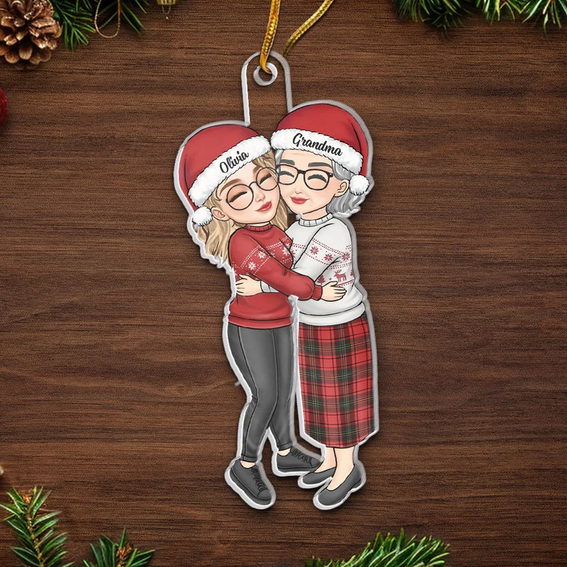 Your Hugs And Cookies Are The Best, Grandma! - Family Personalized Custom Ornament - Acrylic Custom Shaped - Christmas Gift For Grandma