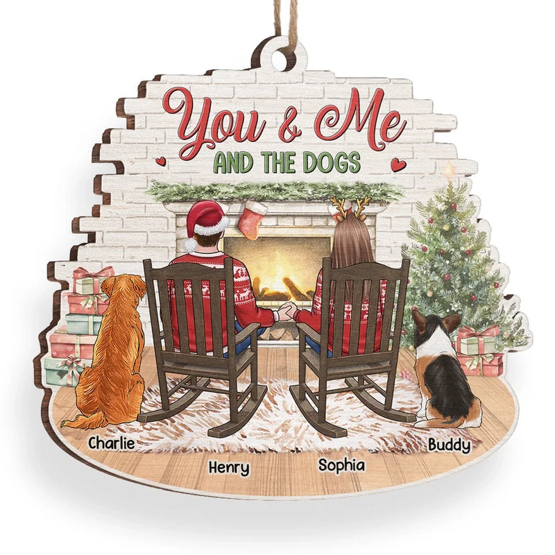 We Wish You A Furry Christmas - Couple Personalized Custom Ornament - Wood Custom Shaped - Christmas Gift For Husband Wife, Anniversary, Pet Owners, Pet Lovers