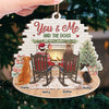 We Wish You A Furry Christmas - Couple Personalized Custom Ornament - Wood Custom Shaped - Christmas Gift For Husband Wife, Anniversary, Pet Owners, Pet Lovers