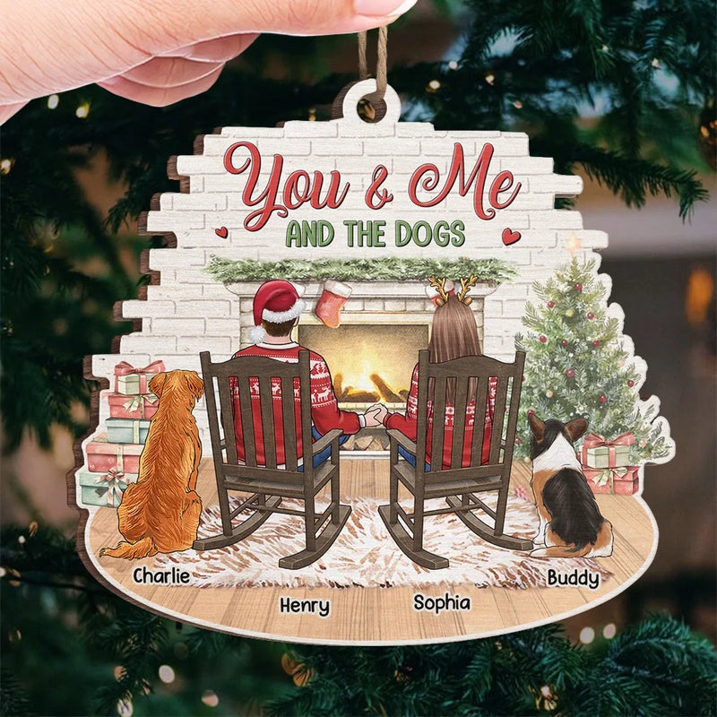 We Wish You A Furry Christmas - Couple Personalized Custom Ornament - Wood Custom Shaped - Christmas Gift For Husband Wife, Anniversary, Pet Owners, Pet Lovers