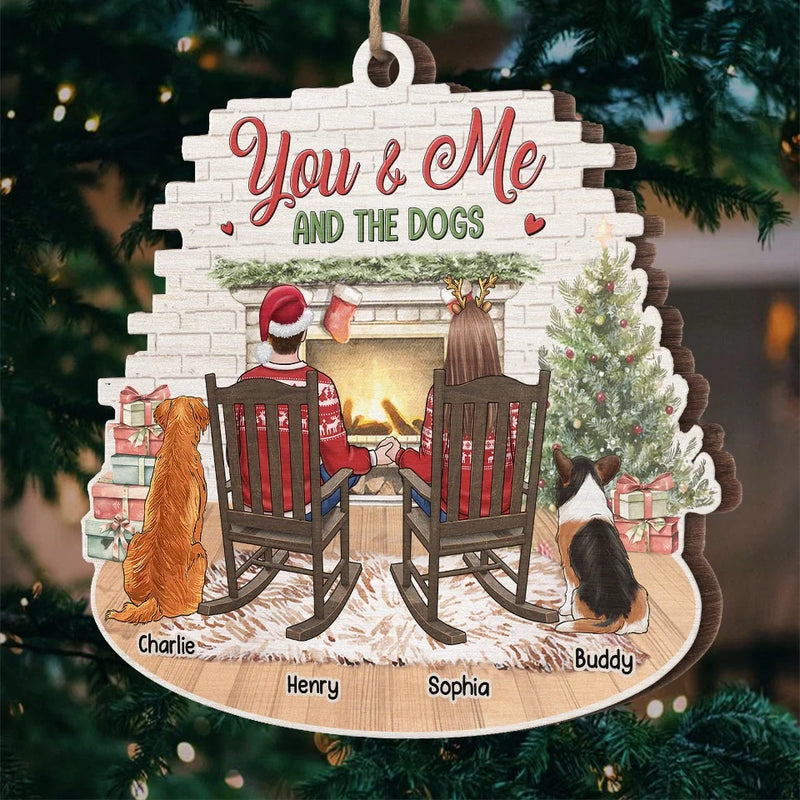 We Wish You A Furry Christmas - Couple Personalized Custom Ornament - Wood Custom Shaped - Christmas Gift For Husband Wife, Anniversary, Pet Owners, Pet Lovers