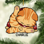 Custom Name Christmas Cat Gifts for Cat Lovers - Personalized Ornament