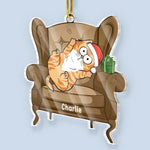 Custom Name Christmas Cat Gifts - Personalized Ornament