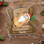 Custom Name Christmas Cat Gifts - Personalized Ornament