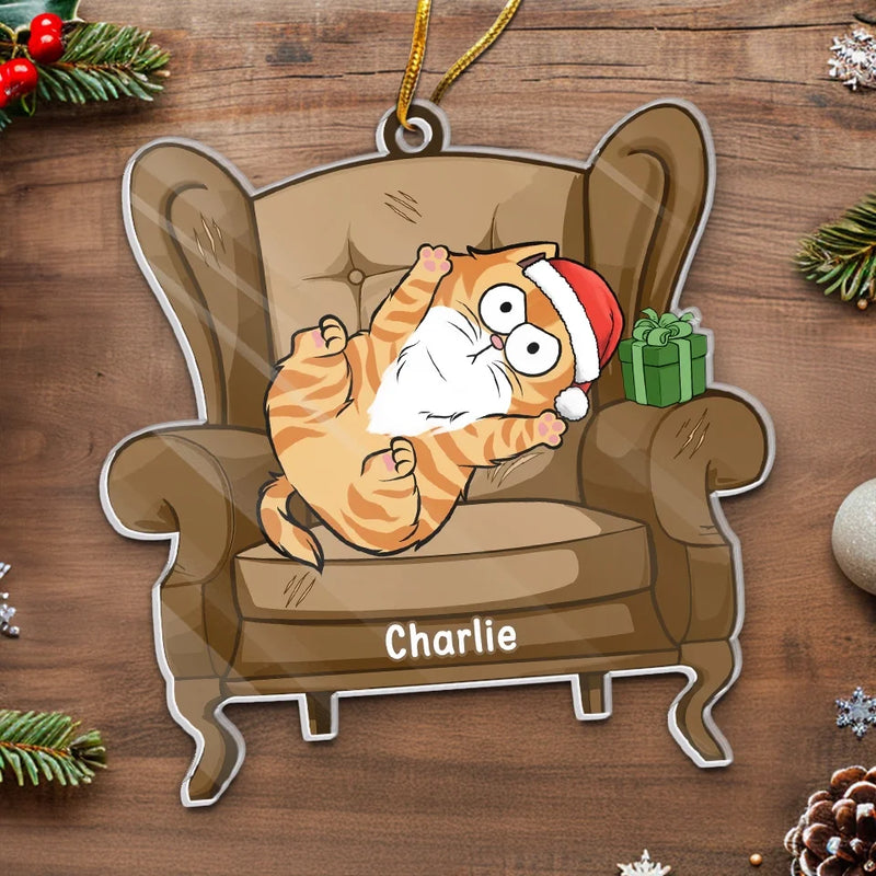 Custom Name Christmas Cat Gifts - Personalized Ornament