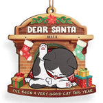 Custom Name Christmas Cat Gifts for Cat Lovers - Personalized Ornament