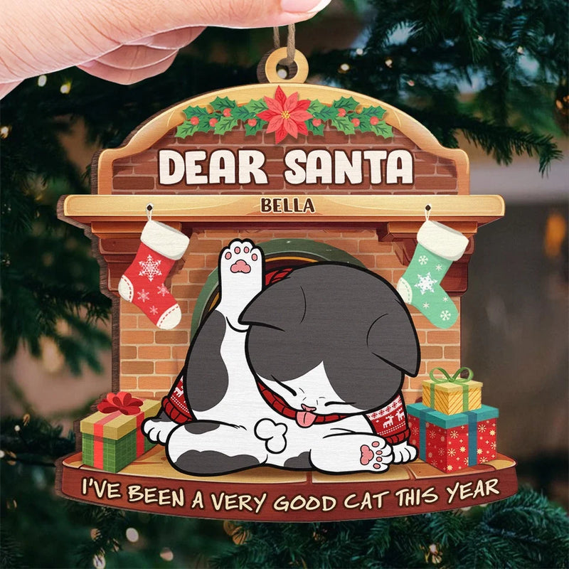 Santa Paws Is The Best Clause - Cat Personalized Custom Ornament - Wood Custom Shaped - Christmas Gift For Pet Owners, Pet Lovers