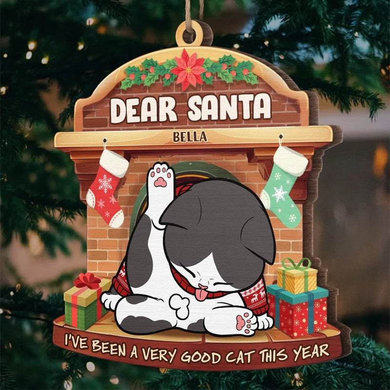 Santa Paws Is The Best Clause - Cat Personalized Custom Ornament - Wood Custom Shaped - Christmas Gift For Pet Owners, Pet Lovers