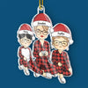 All I Want For Christmas Is To Be With My Family - Family Personalized Custom Ornament - Acrylic Custom Shaped - Christmas Gift For Grandma