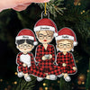 All I Want For Christmas Is To Be With My Family - Family Personalized Custom Ornament - Acrylic Custom Shaped - Christmas Gift For Grandma